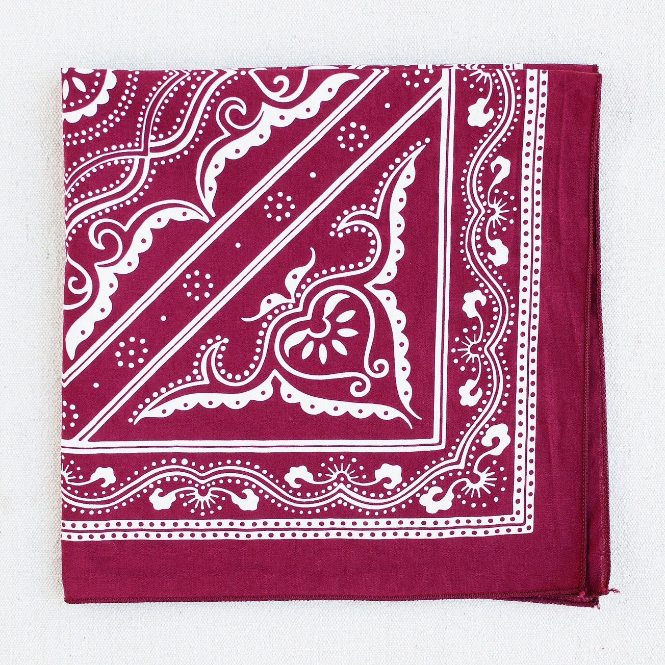 Heliotique Western Cotton Bandana - Wine