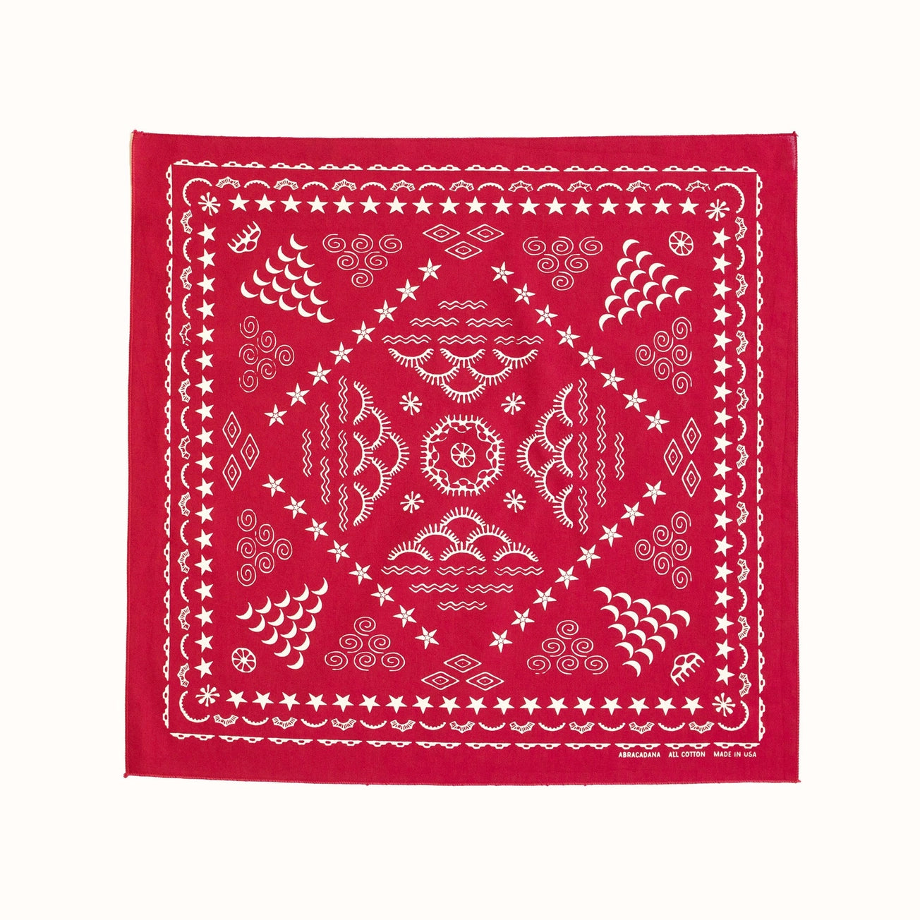 Heliotique Elements Cotton Bandana - Red