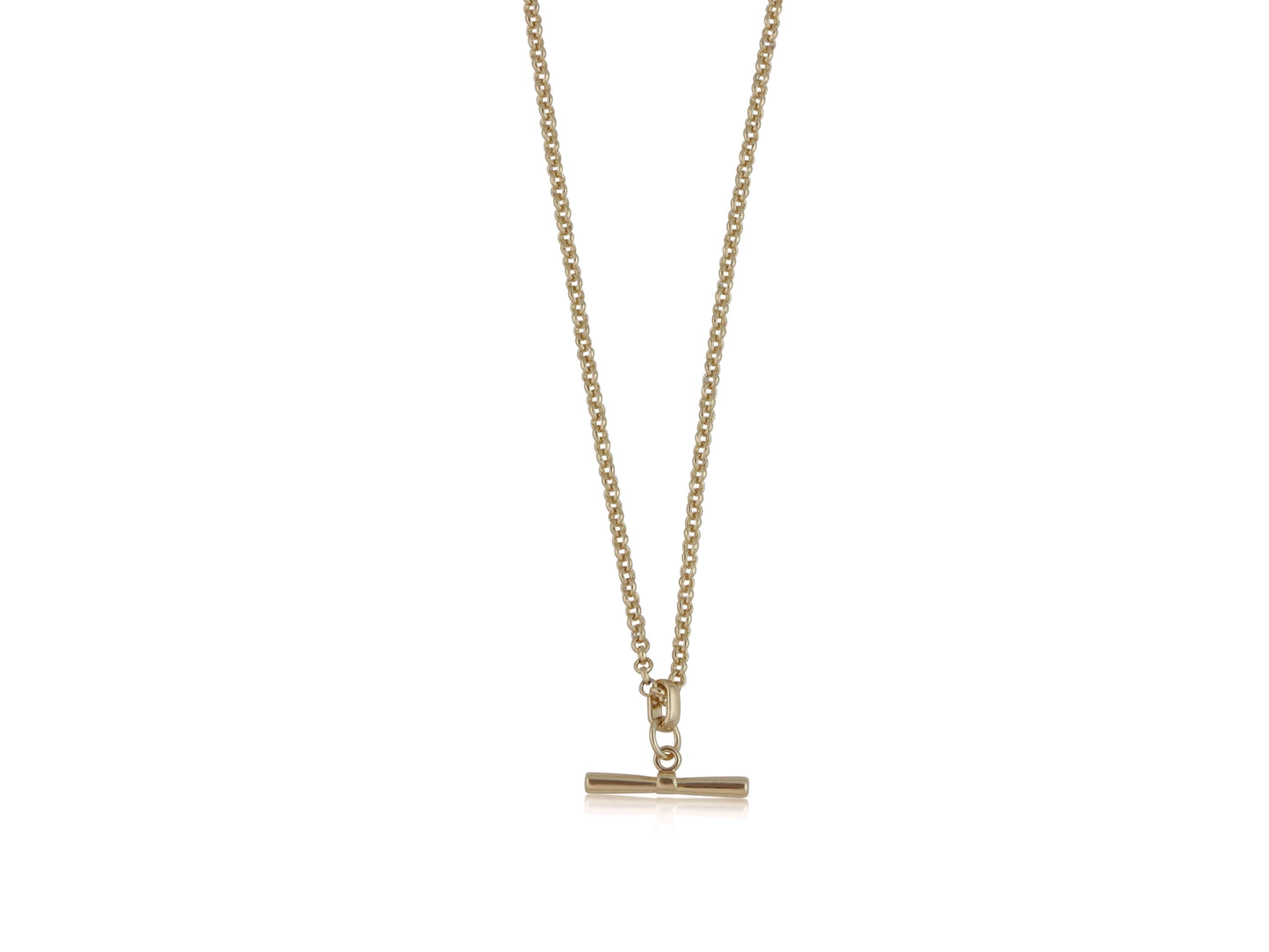 Heliotique | Big Metal London Octavia T-Bar Chain Necklace - Gold