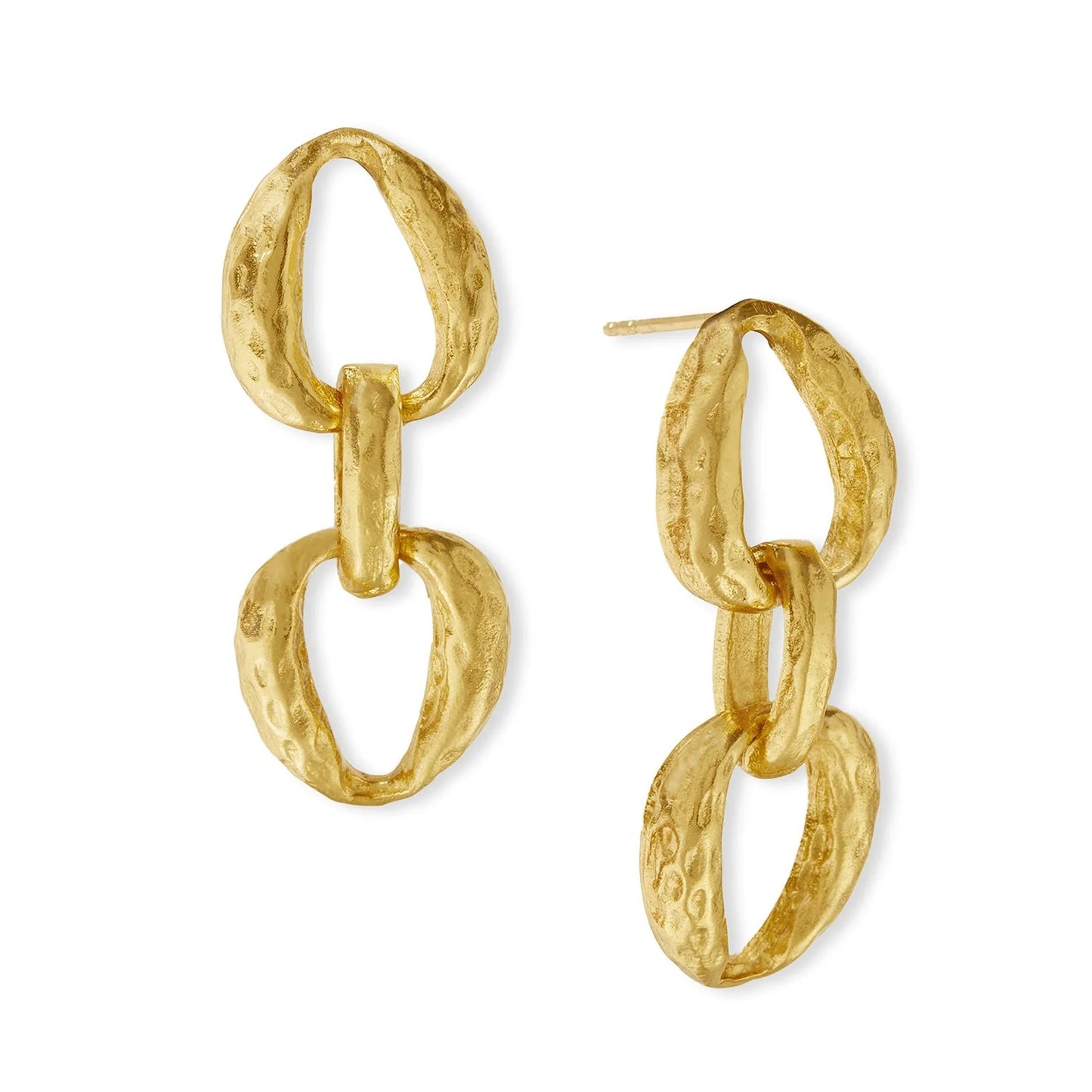 Heliotique Isla Chain Drop Stud Earrings