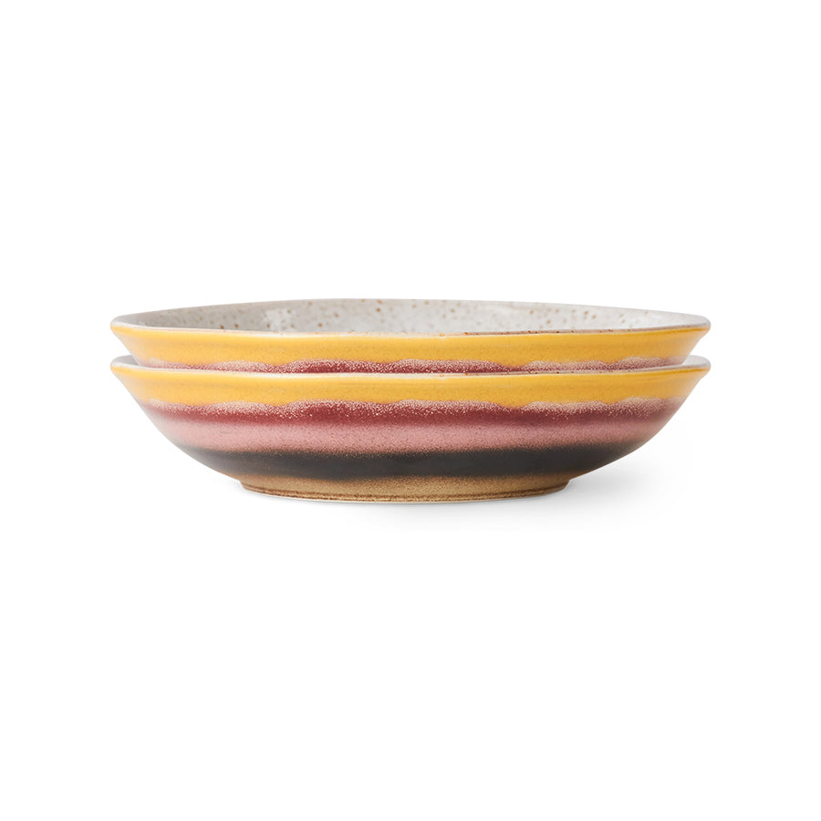 Heliotique 70's Ceramic Curry Bowls - Set of 2