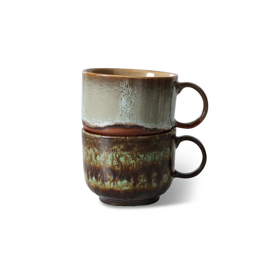 70's Ceramic Tea Cups (Set of 2) - Odyssey