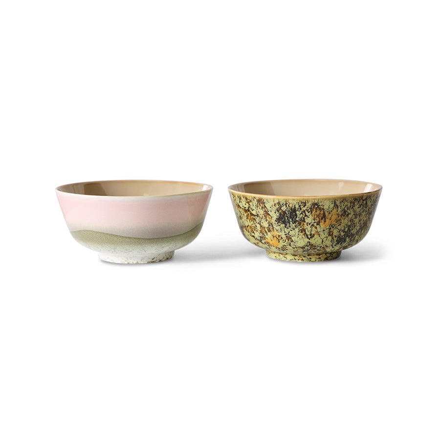 Heliotique | HKLIVING 70's Ceramic Ramen Bowls - Set of 2