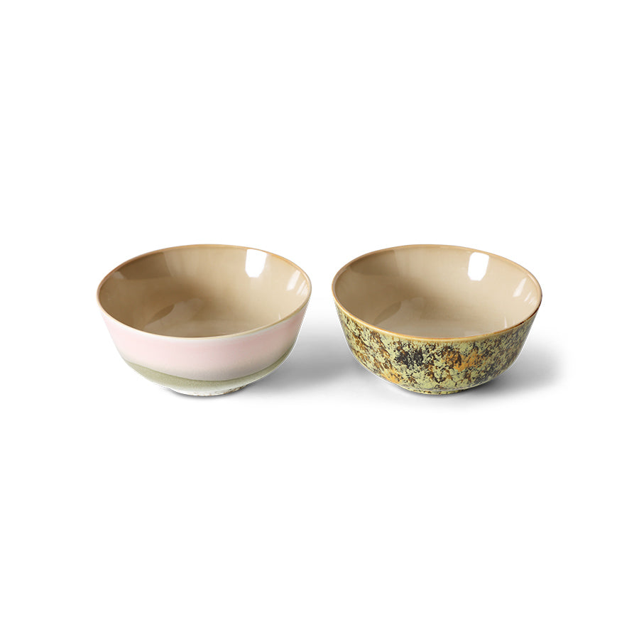 Heliotique | HKLIVING 70's Ceramic Ramen Bowls - Set of 2