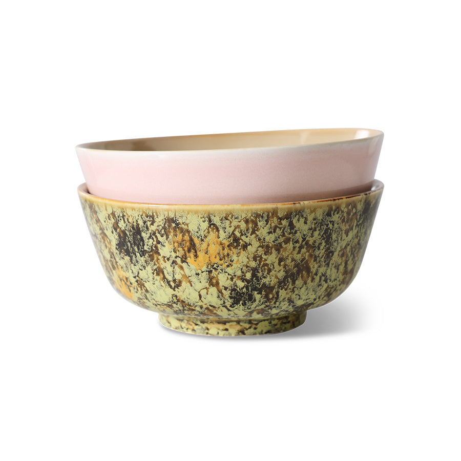 Heliotique | HKLIVING 70's Ceramic Ramen Bowls - Set of 2