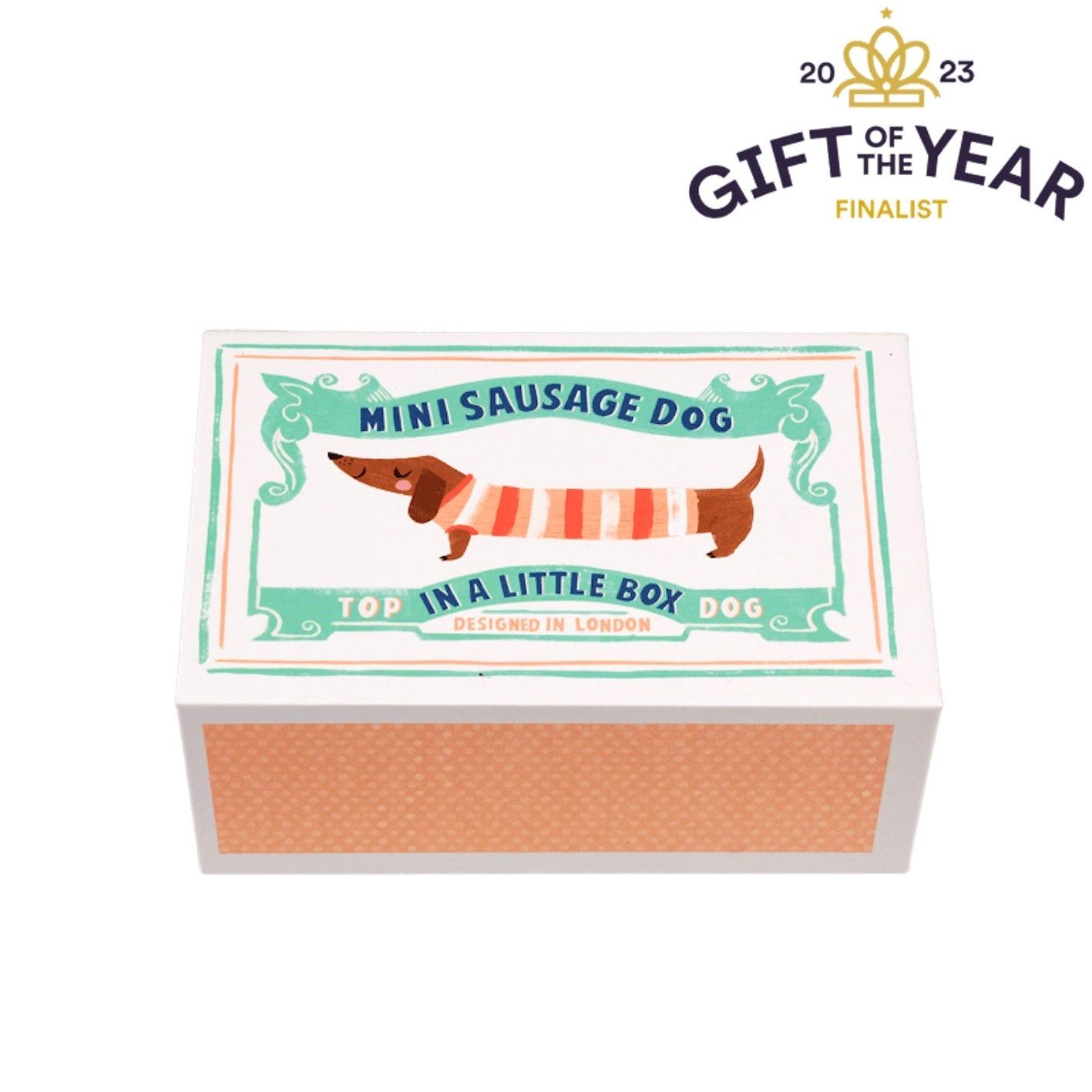 Heliotique Mini Sausage Dog In A Little Match Box