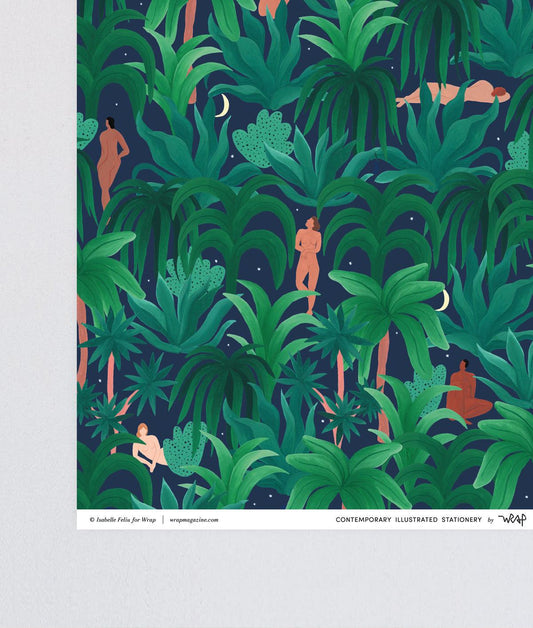 Night Jungle Wrapping Paper - Heliotique