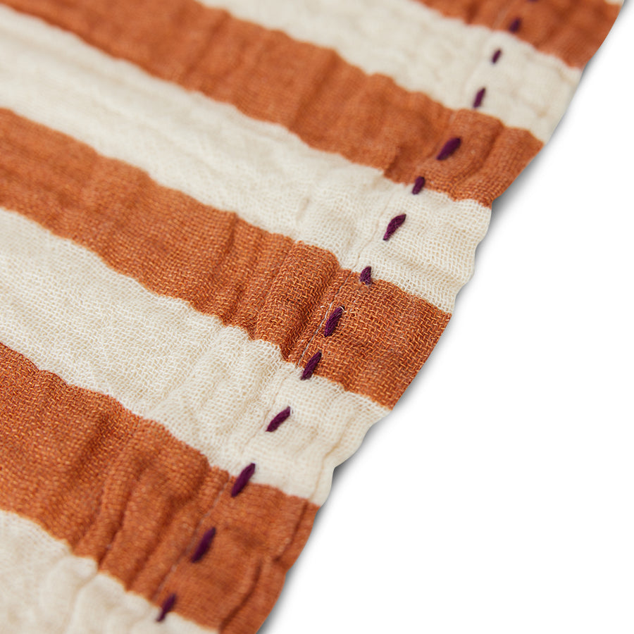 Heliotique | HKLIVING Striped Tangerine Cotton Napkins (Set of 2)