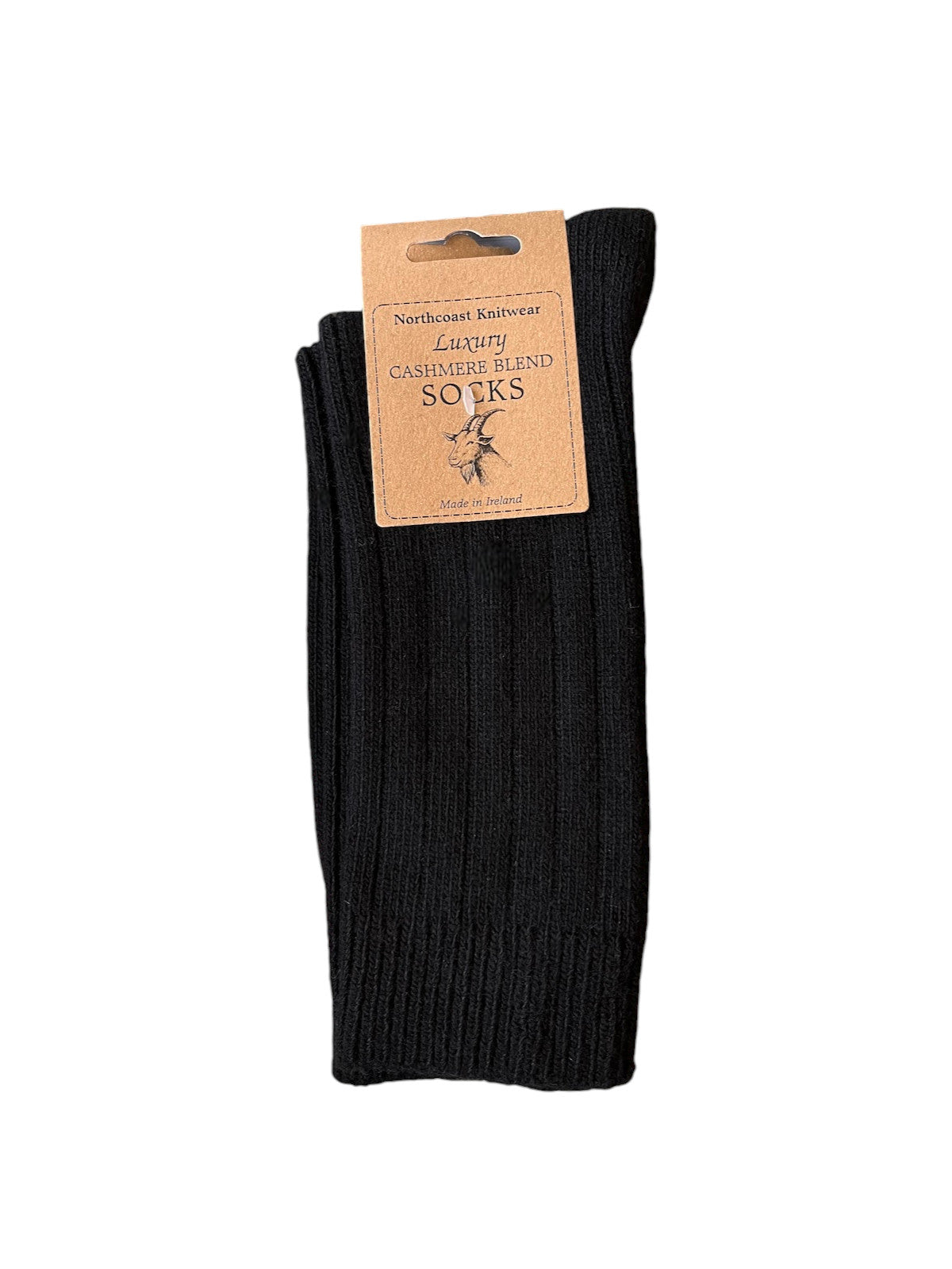 Heliotique | Original Aran Co. Mens Cashmere Socks - Black
