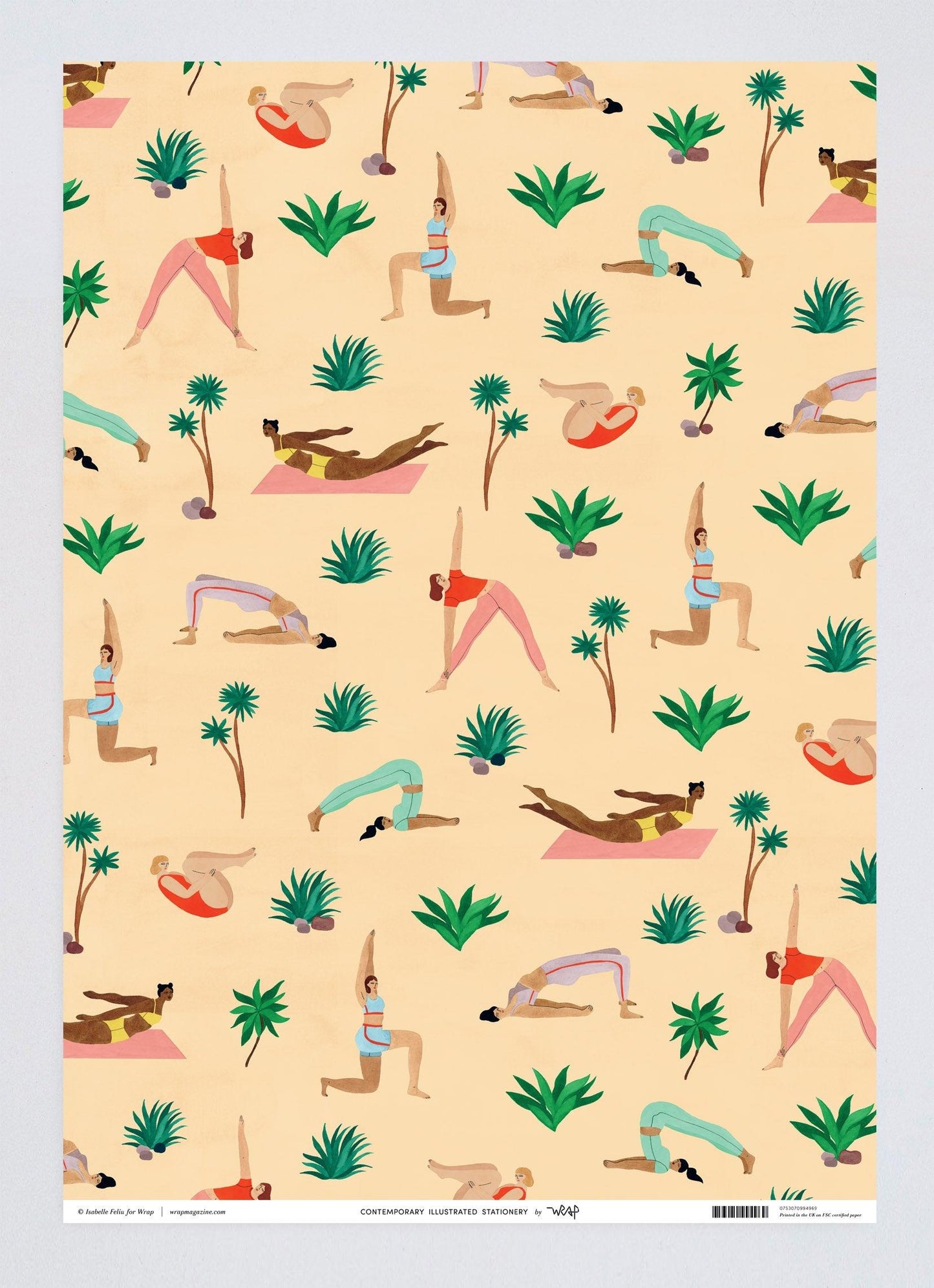 Heliotique Yoga Wrapping Paper