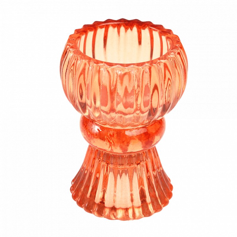 Heliotique | Rex London Glass Double Ended Candle Holder in Orange