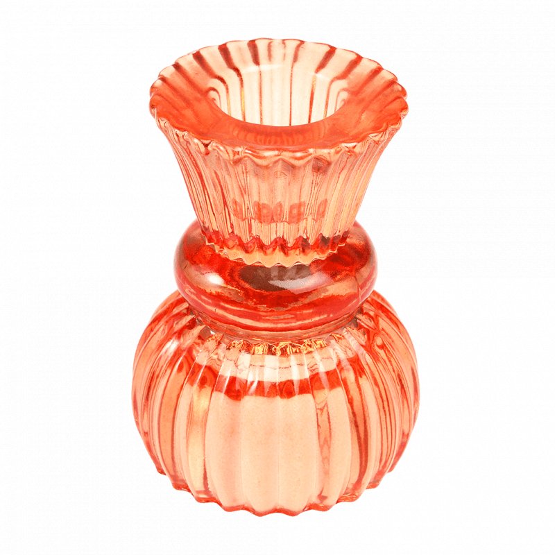 Heliotique | Rex London Glass Double Ended Candle Holder in Orange