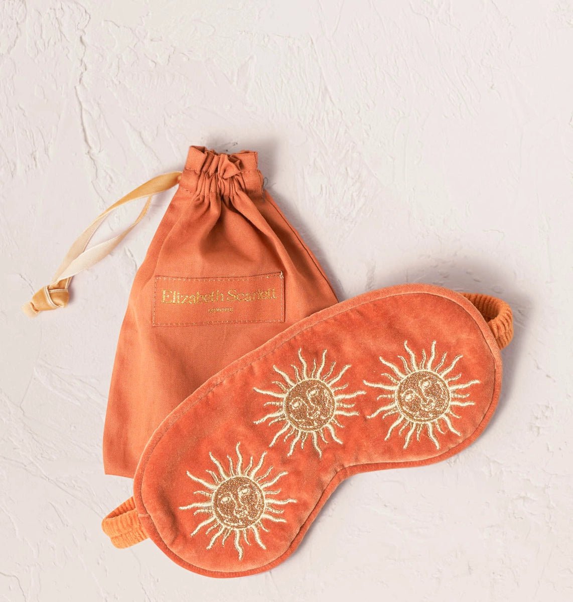 Heliotique Sun Goddess Velvet Eye Mask - Rust