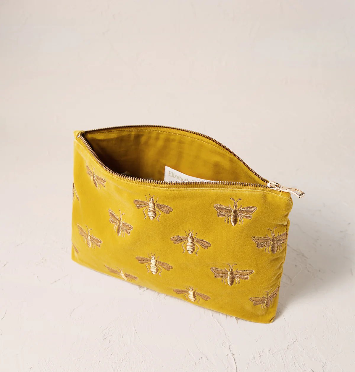 Heliotique | Elizabeth Scarlett Honey Bee Velvet Everyday Pouch
