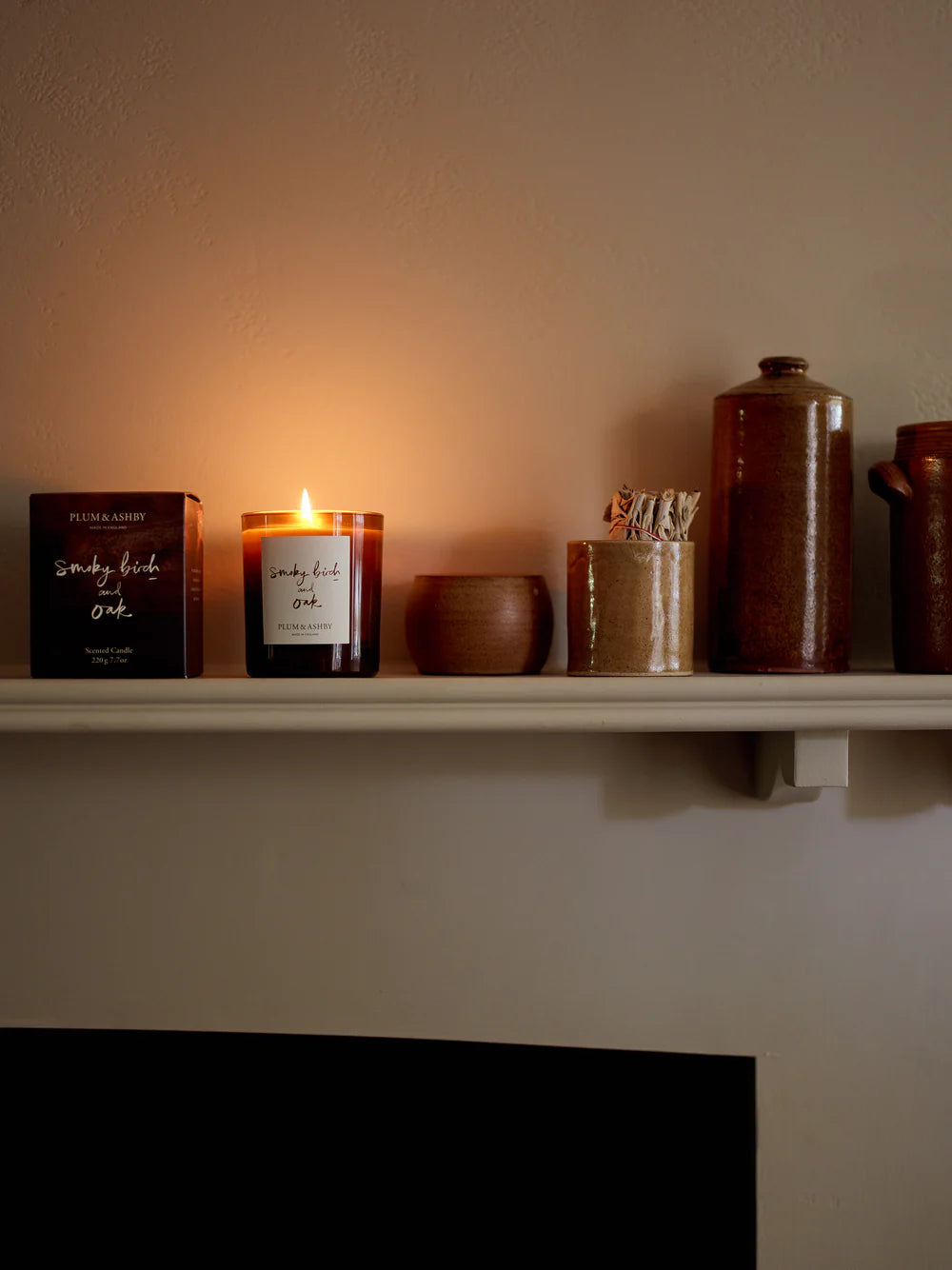 Heliotique | Plum & Ashby Smoky Birch & Oak Scented Candle
