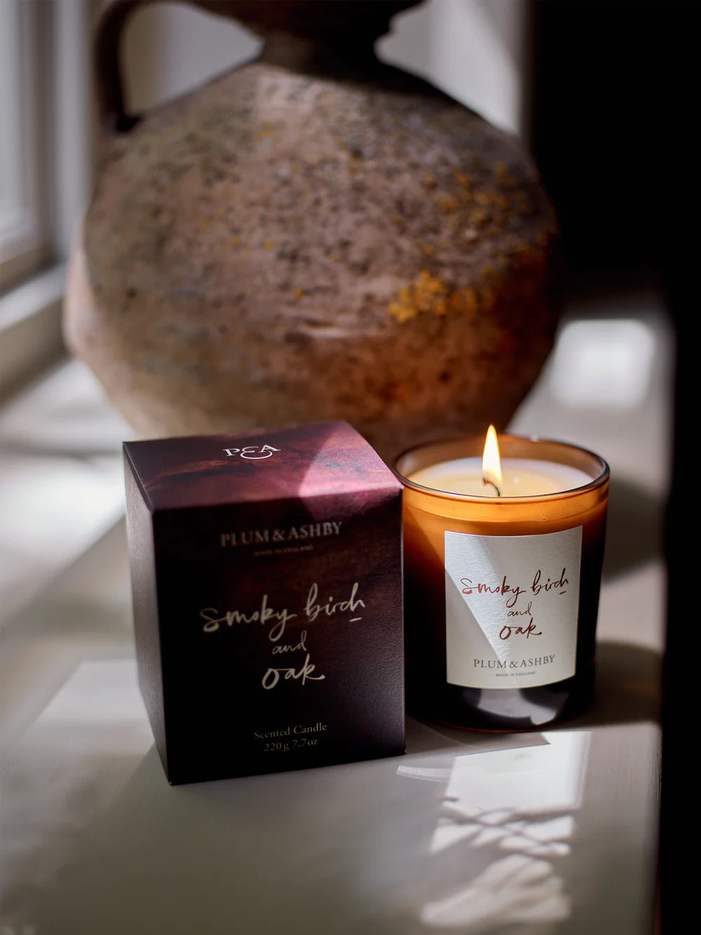 Heliotique | Plum & Ashby Smoky Birch & Oak Scented Candle