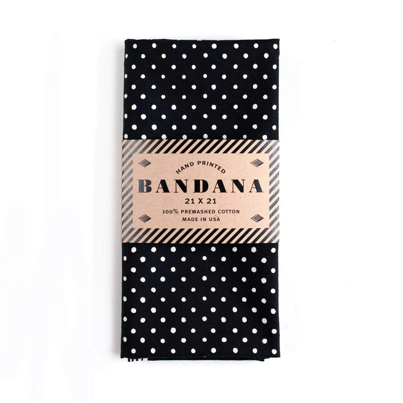 Heliotique Polka Dot Cotton Bandana - Black