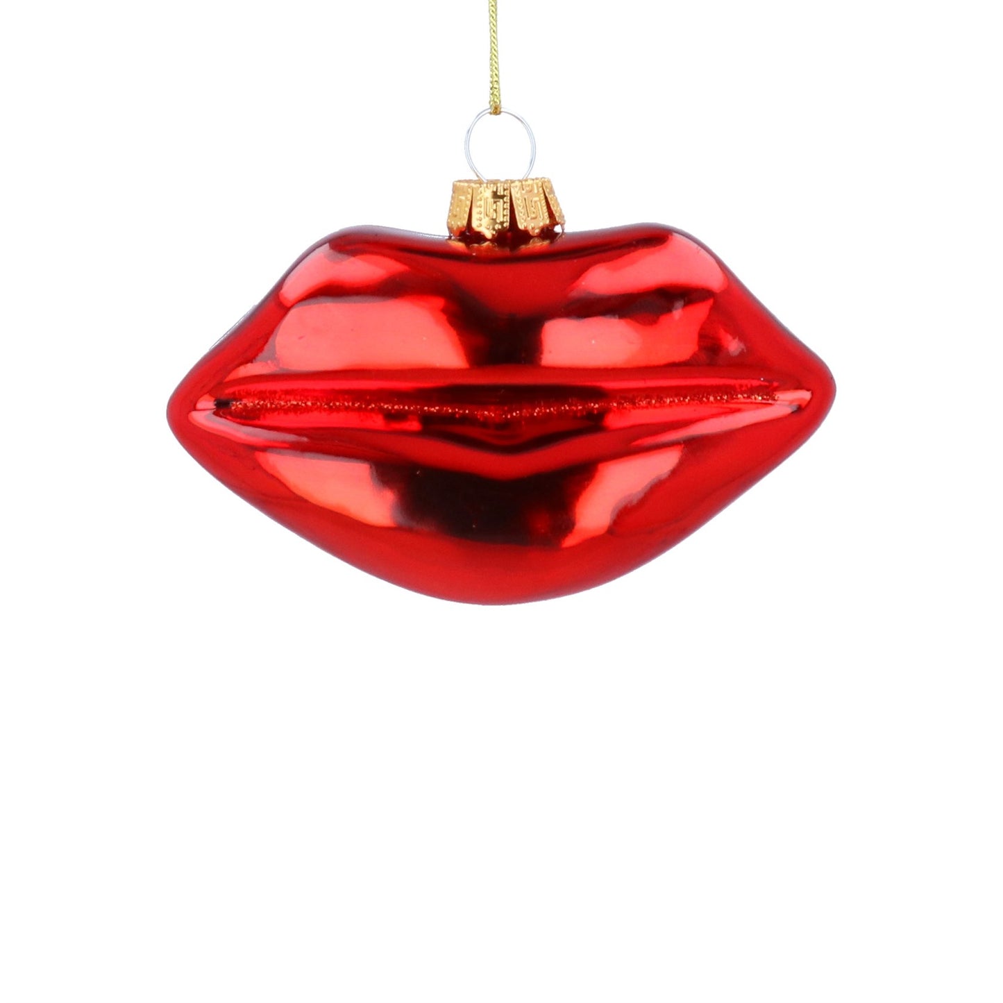 Heliotique | Gisela Graham Glass Red Lips Tree Decoration