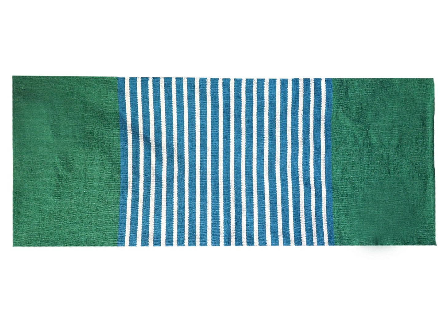 Heliotique Indian Cotton Rug  - Blue / Green