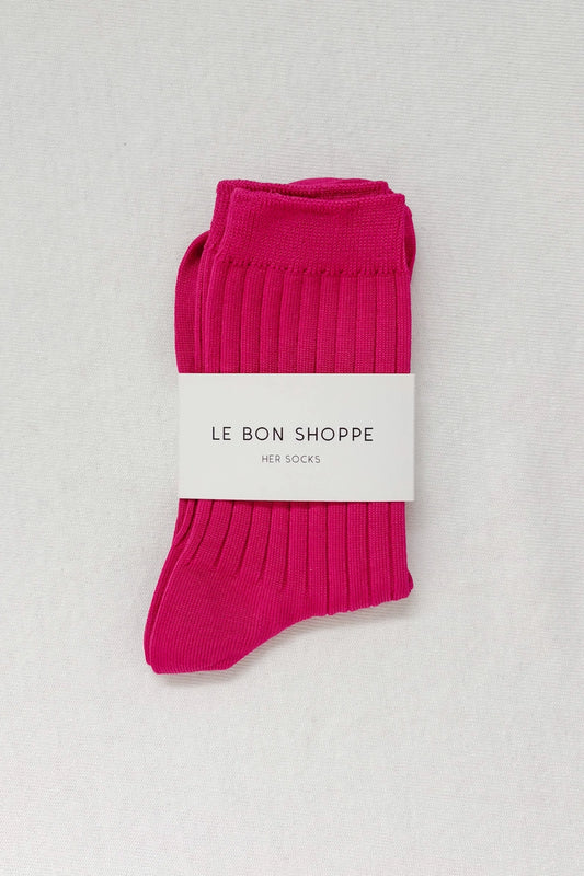 Heliotique | Le Bon Shoppe Her Socks - Fuchsia Pink