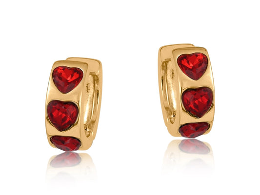 Heliotique | Big Metal London Hattie Heart Stone Hoops