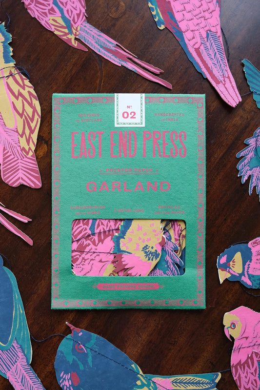 Heliotique | East End Press Screen Printed Garland - Tropical Birds