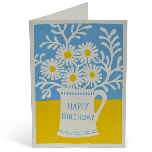 Heliotique Daisies In A Mug Card