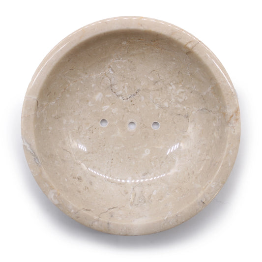 Heliotique | Round Honey Marble Soap Dish