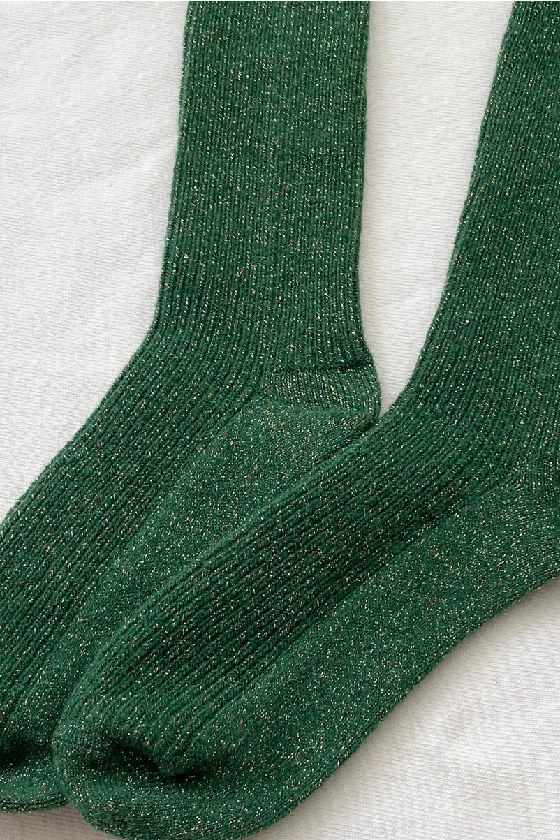 Heliotique Winter Sparkle Socks - Evergreen