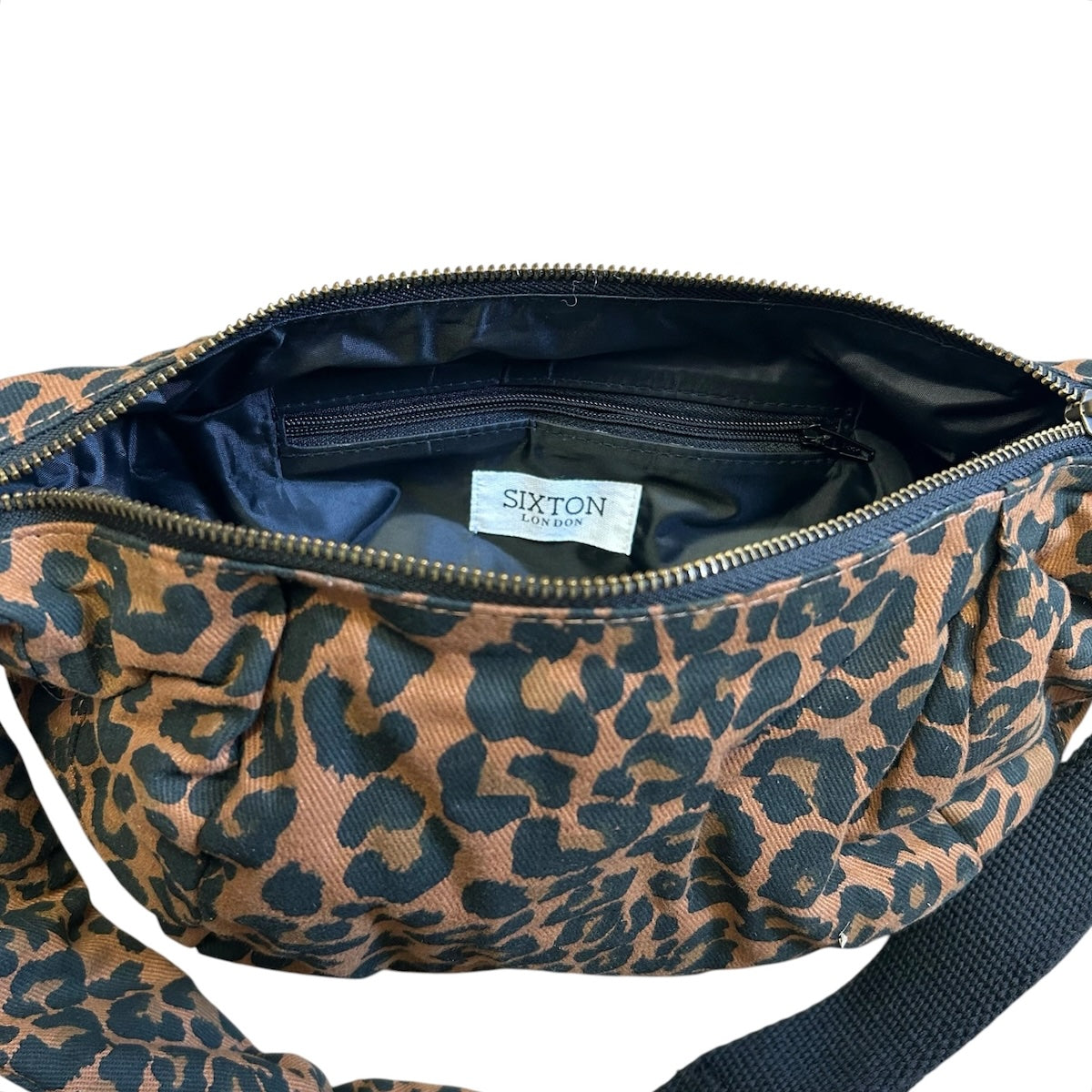 Heliotique | Sixton Brixton Cross Body Sling Bag - Brown Leopard Print