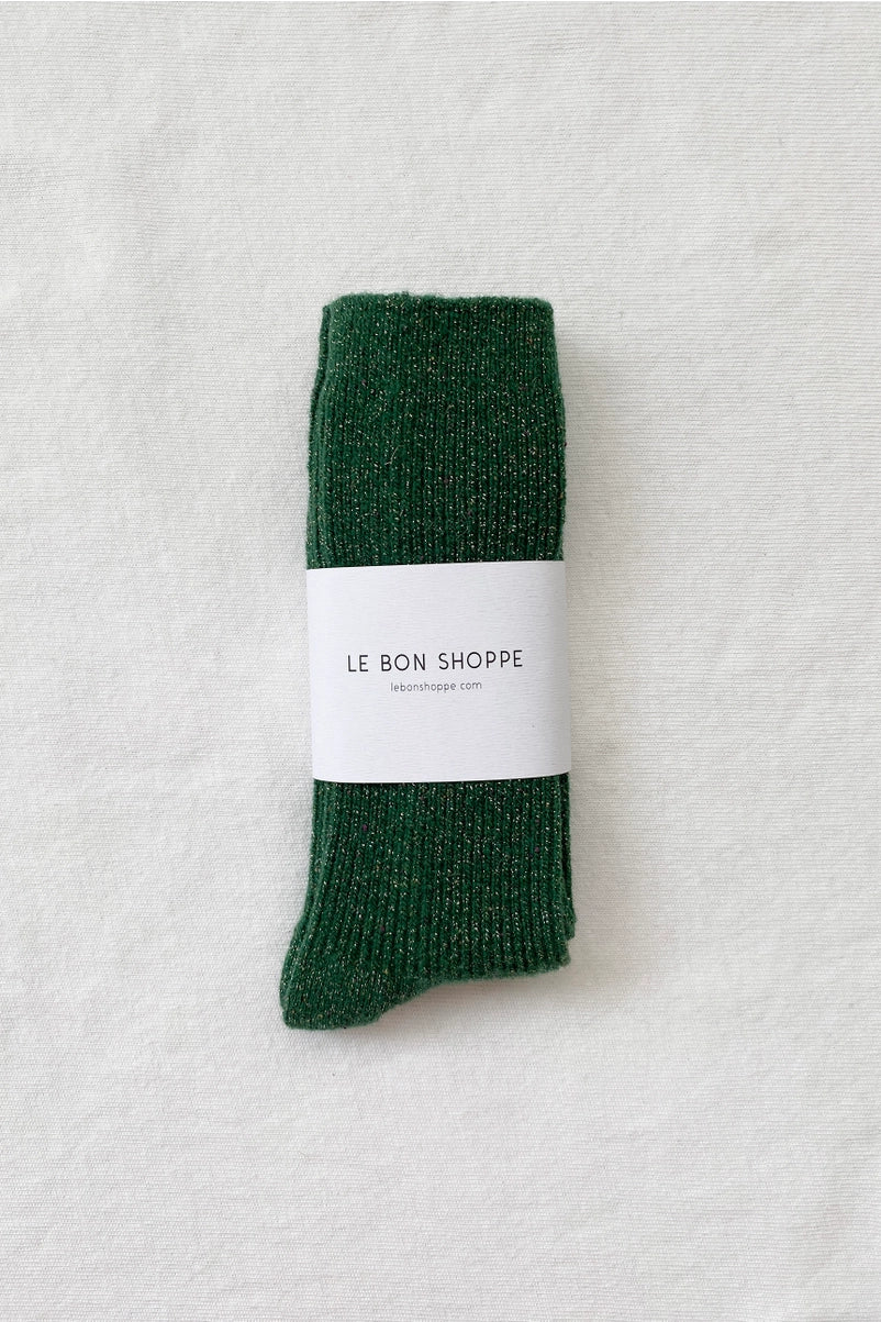 Heliotique | Le Bon Shoppe Winter Sparkle Socks - Evergreen