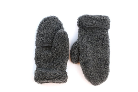 Heliotique | Yoko Wool 100% Wool Hooded Mittens - Grey