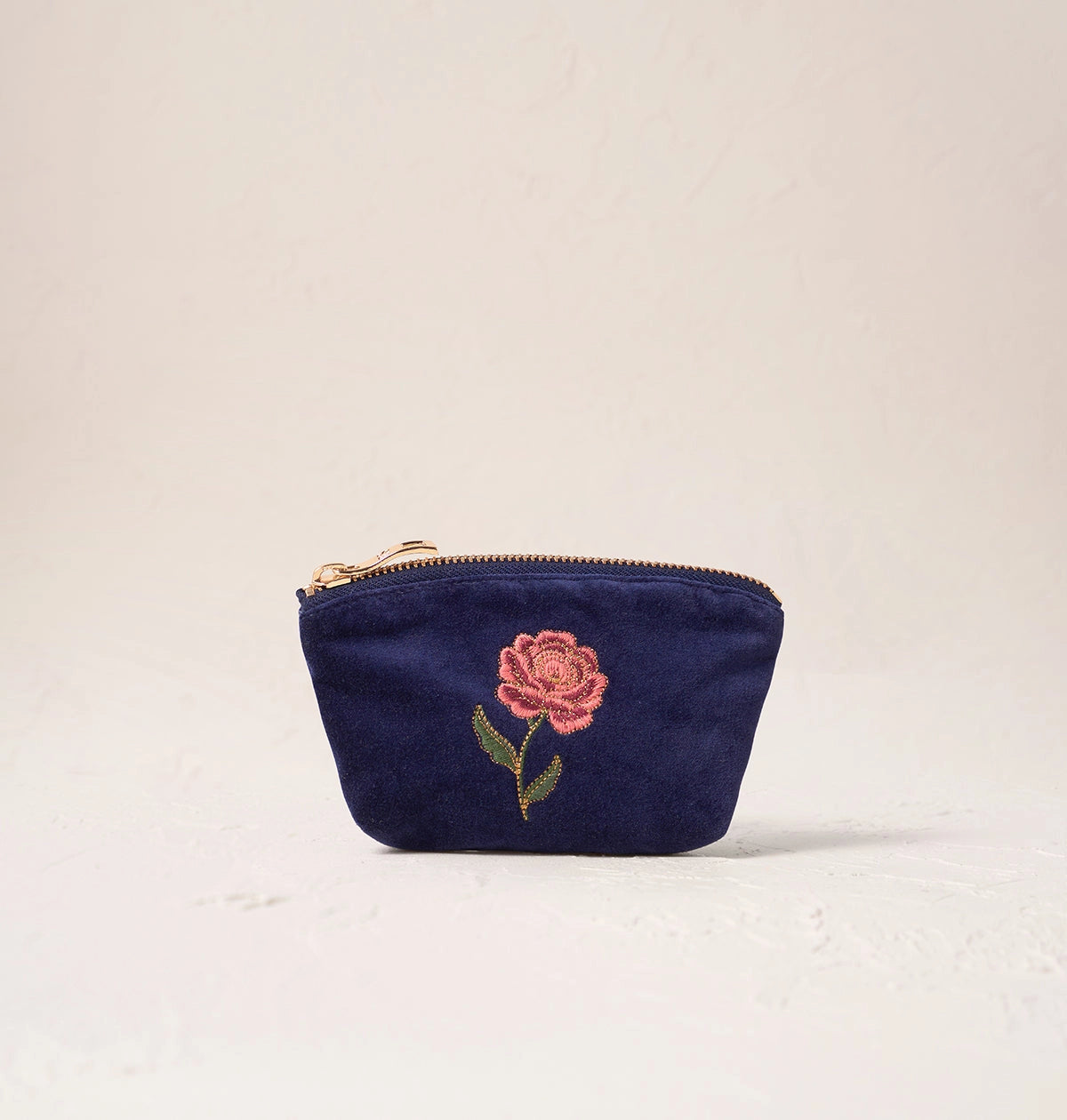 Heliotique | Elizabeth Scarlett Rose Coin Purse - Navy