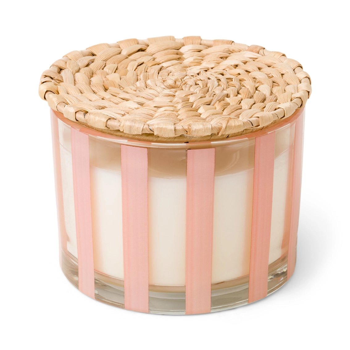 Heliotique | Paddywax Al Fresco Striped Candle - Peach, Pepper & Plum