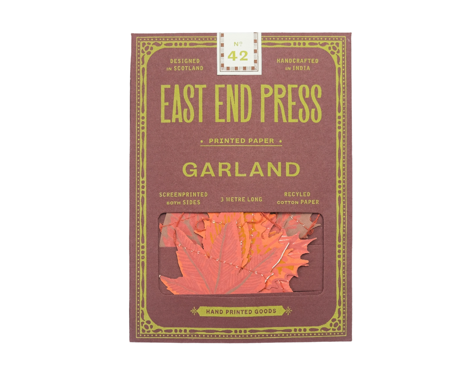 Heliotique | East End Press Screen Printed Garland - Autumn Leaves