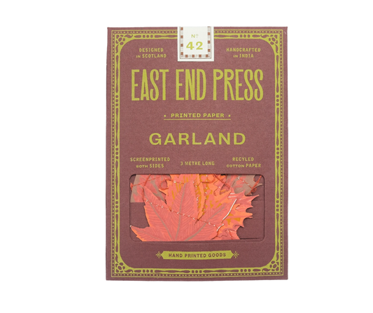 Heliotique | East End Press Screen Printed Garland - Autumn Leaves