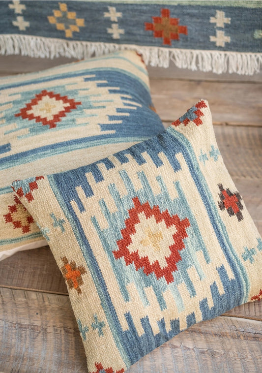 Heliotique | Namaste Bimala Hand Loom Aztec Kilim Cushion