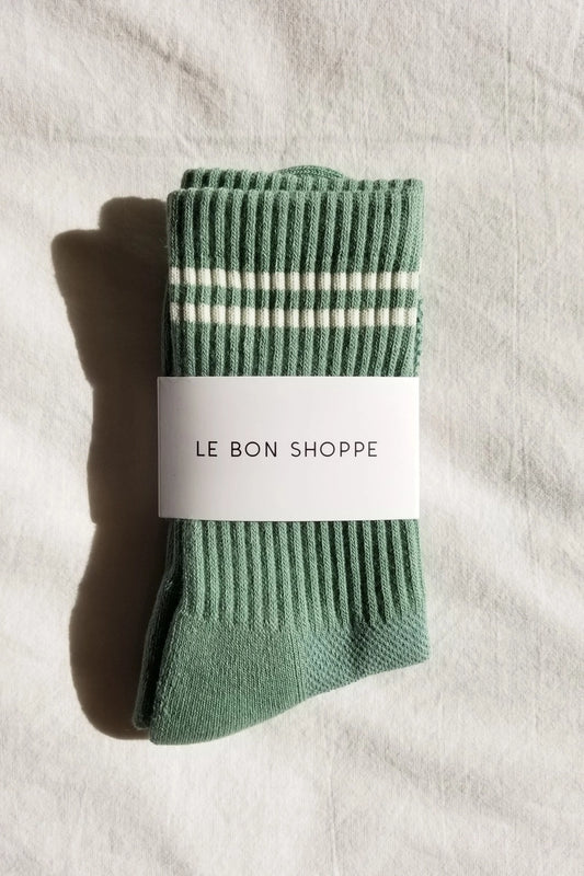 Heliotique | Le Bon Shoppe Boyfriend Socks - Moss Green