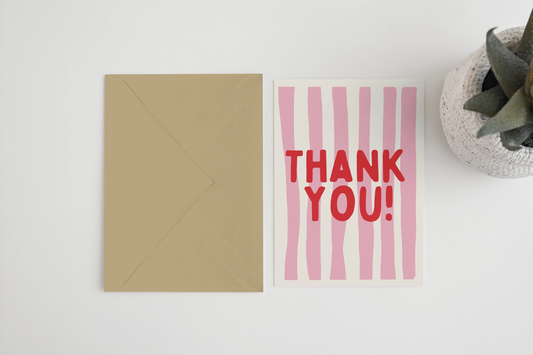 Heliotique Thank You Stripe Card
