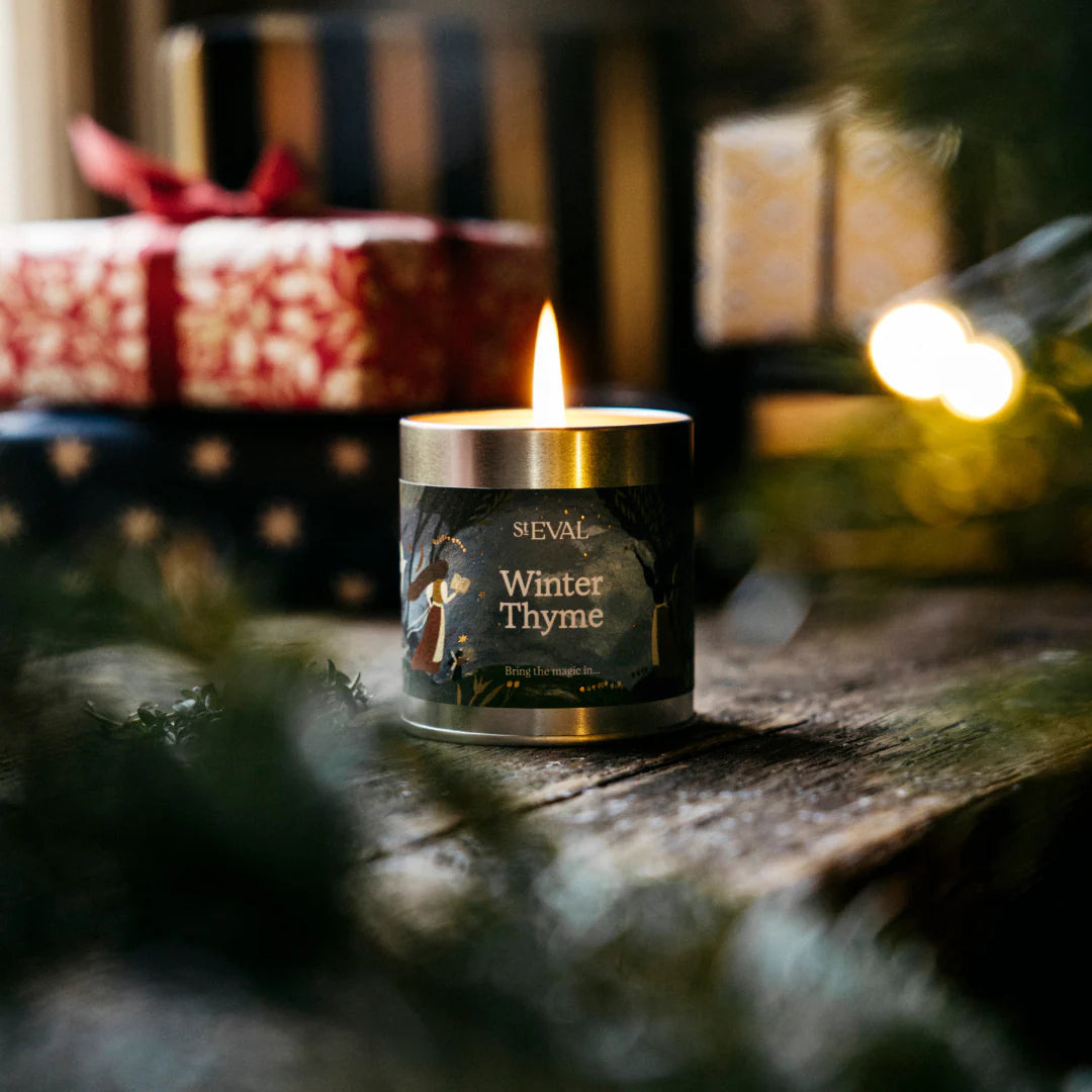 Winter Thyme Christmas Scented Tin Candle