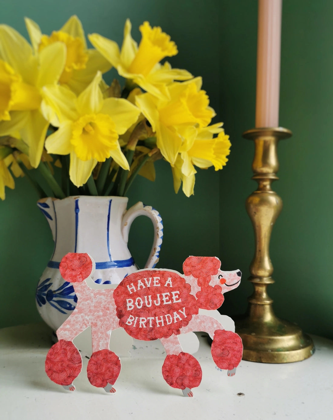 Heliotique Boujee Birthday Poodle Card