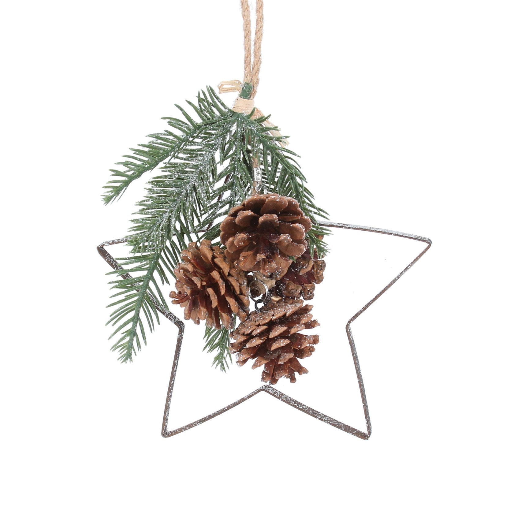 Heliotique | Gisela Graham Star With Fir / Cone Christmas Decoration