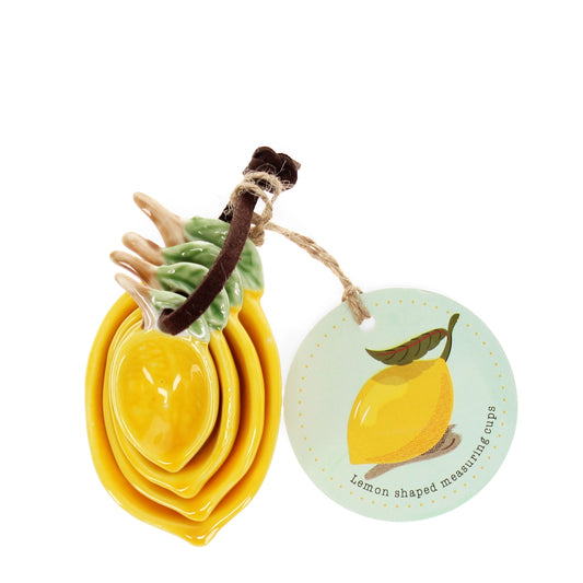Heliotique Ceramic Lemon Measuring Spoons (Set of 4)