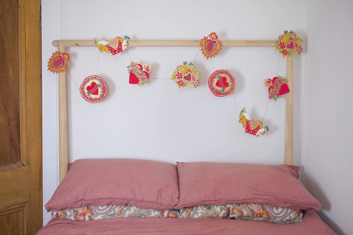 Heliotique Screen Printed Garland - Hearts