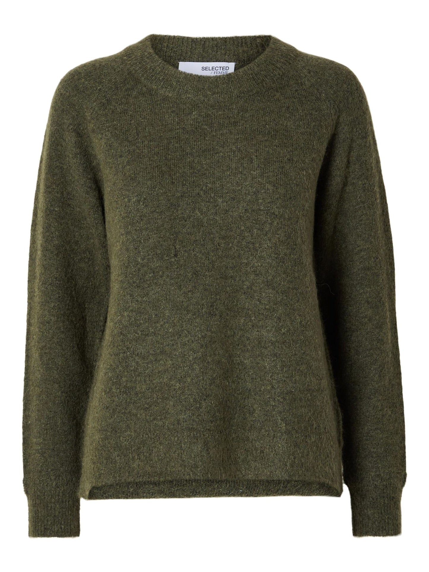 Heliotique | Selected Femme Wool Blend Jumper - Kalamata Olive