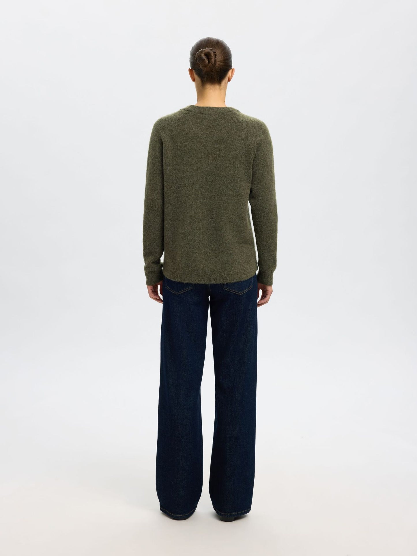 Heliotique | Selected Femme Wool Blend Jumper - Kalamata Olive