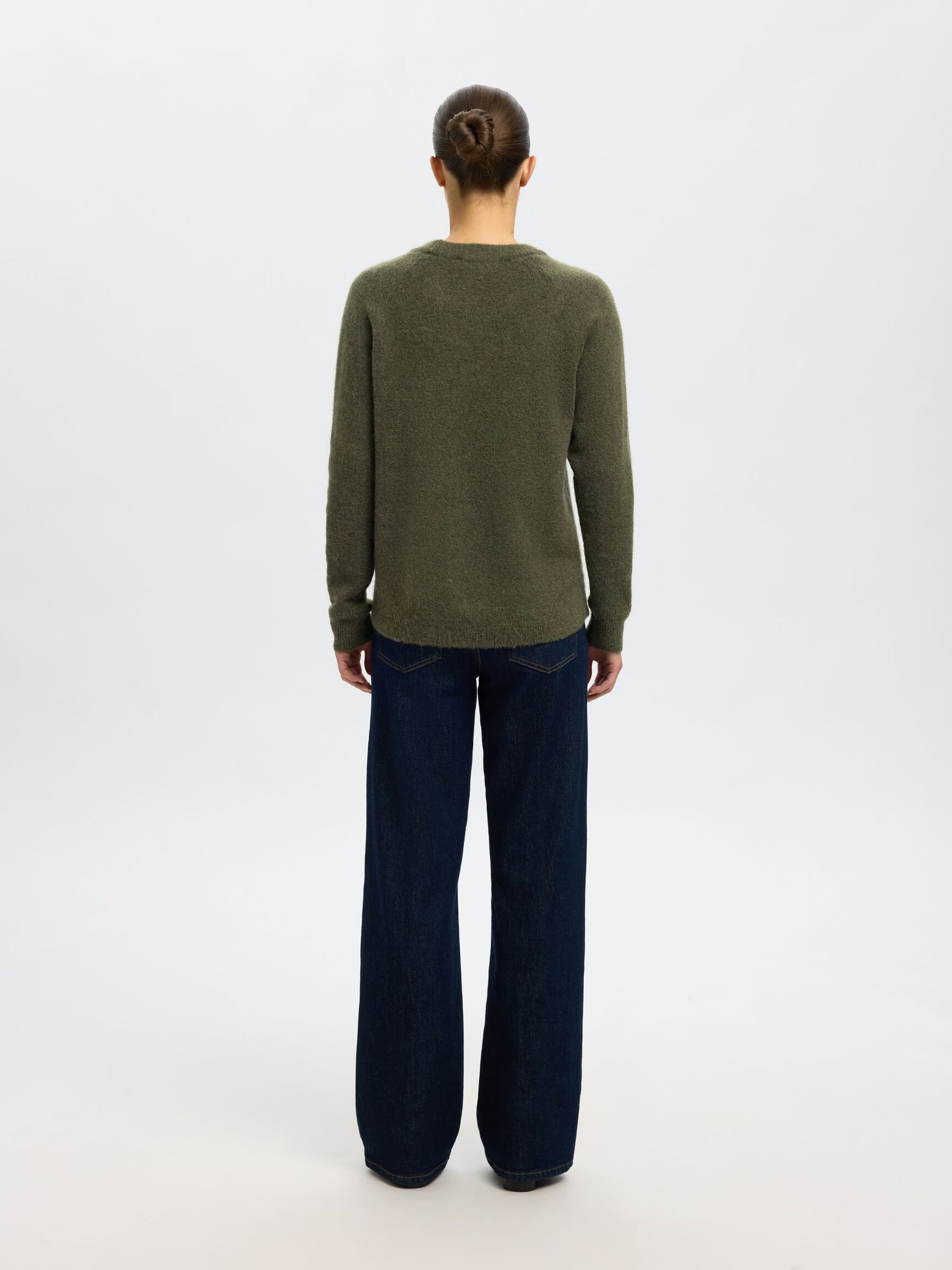 Heliotique | Selected Femme Wool Blend Jumper - Kalamata Olive