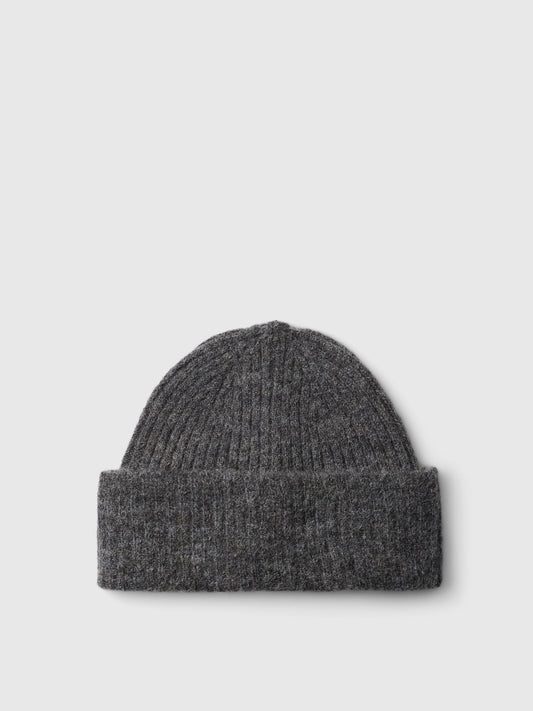Heliotique | Selected Femme Wool Blend Beanie - Medium Grey Melange