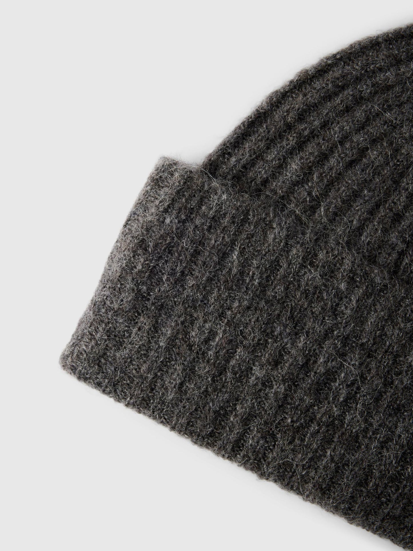 Heliotique | Selected Femme Wool Blend Beanie - Medium Grey Melange