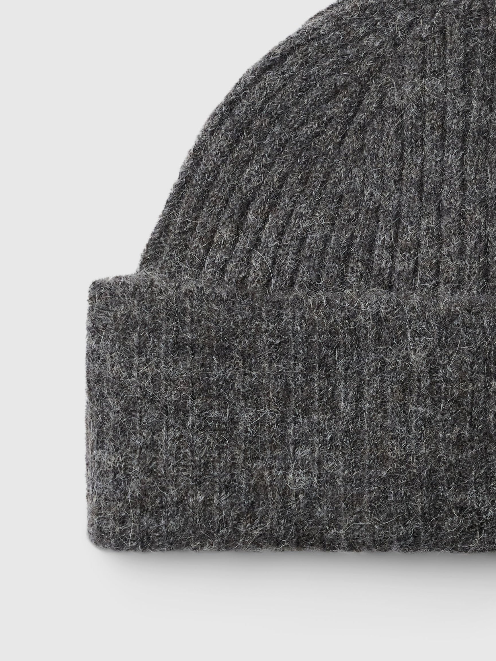 Heliotique | Selected Femme Wool Blend Beanie - Medium Grey Melange